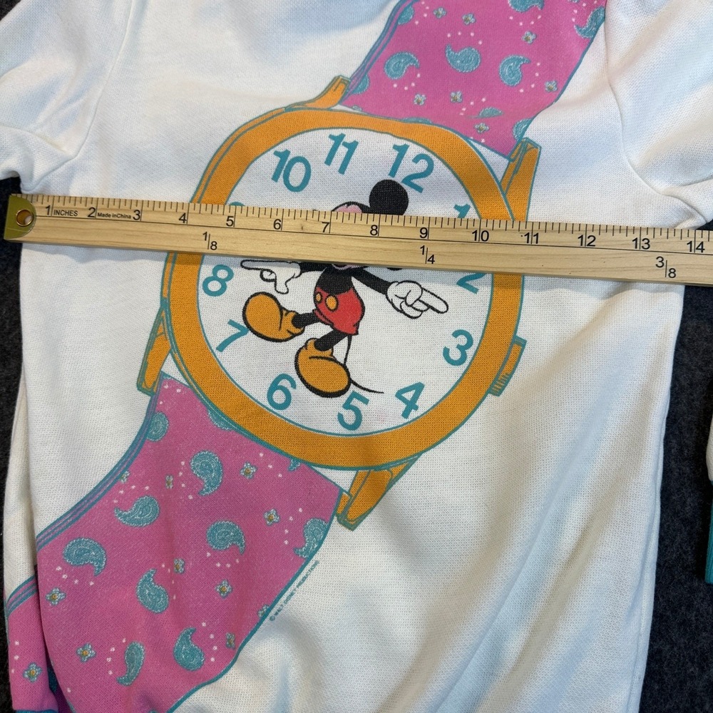 Vintage Disney Jog Togs Mickey Mouse Watch Graphic Sweatshirt USA Made 6X Large - Picture 10 of 16